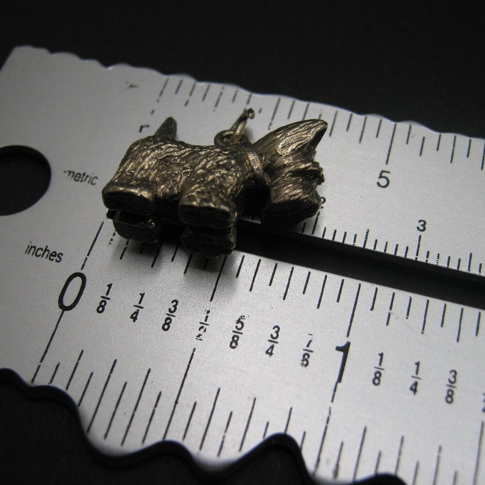 Vintage Solid Silver Scottie/ Westie Charm - Picture 3 of 3